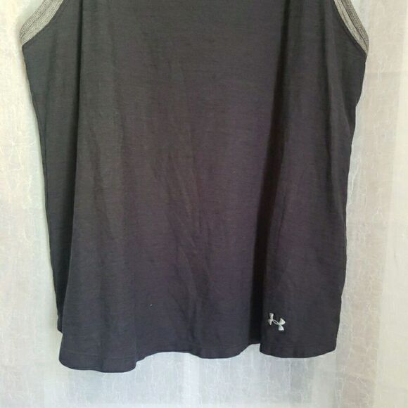 Under Armour Threadborne Tank Top Racerback Logo Heat Gear Active Black Size M - Picture 2 of 10